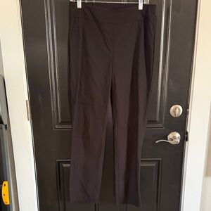 Hilary Radley Black Pull on Straight Leg Pants
